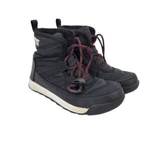 Sorel Whitney II Short Waterproof Weatherproof Insulated Black Boot Kids Size 12